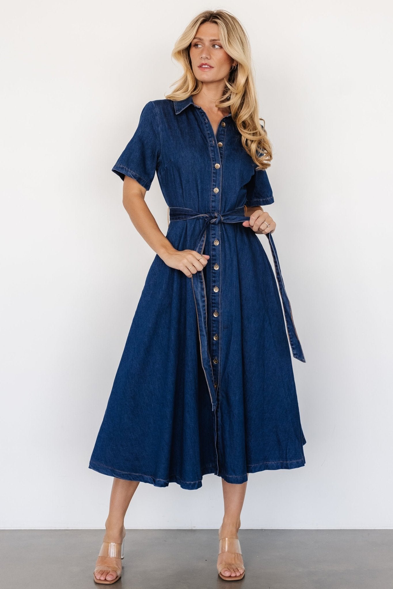Midi Dress | Denim Blue - Image 5