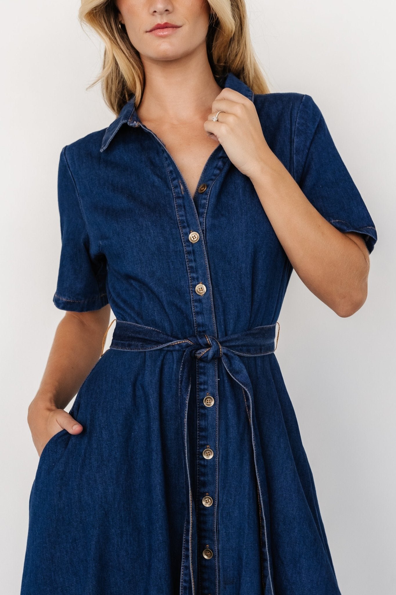 Midi Dress | Denim Blue - Image 2