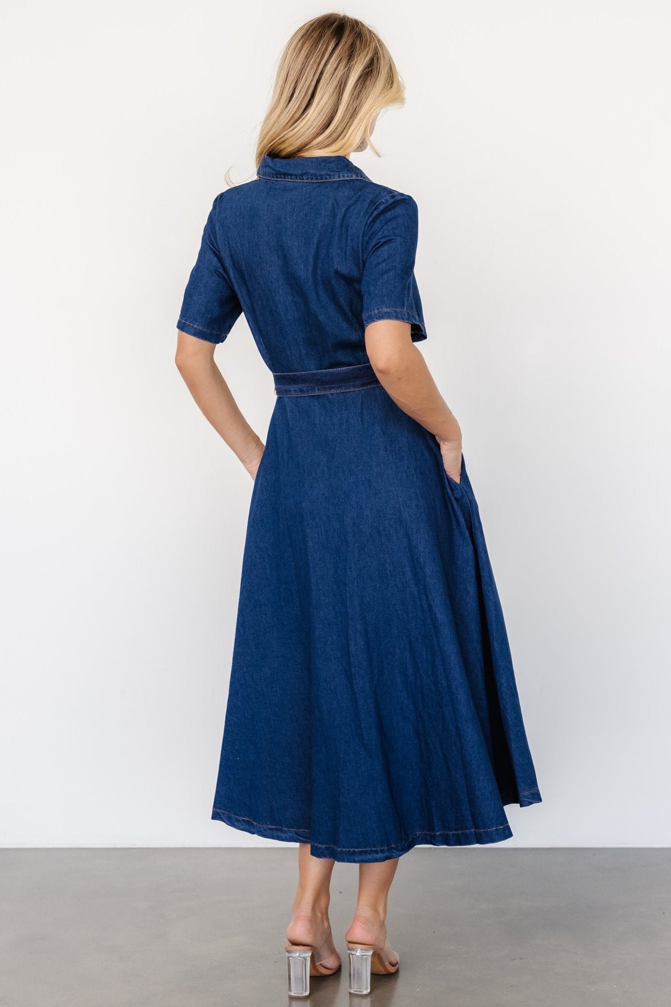 Midi Dress | Denim Blue - Image 4