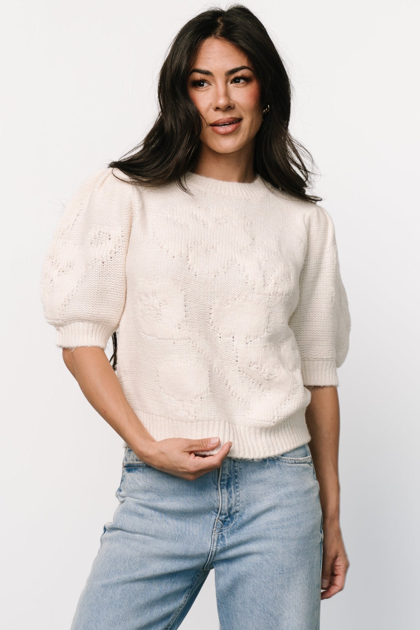 Sweater Top | Cream - Image 4