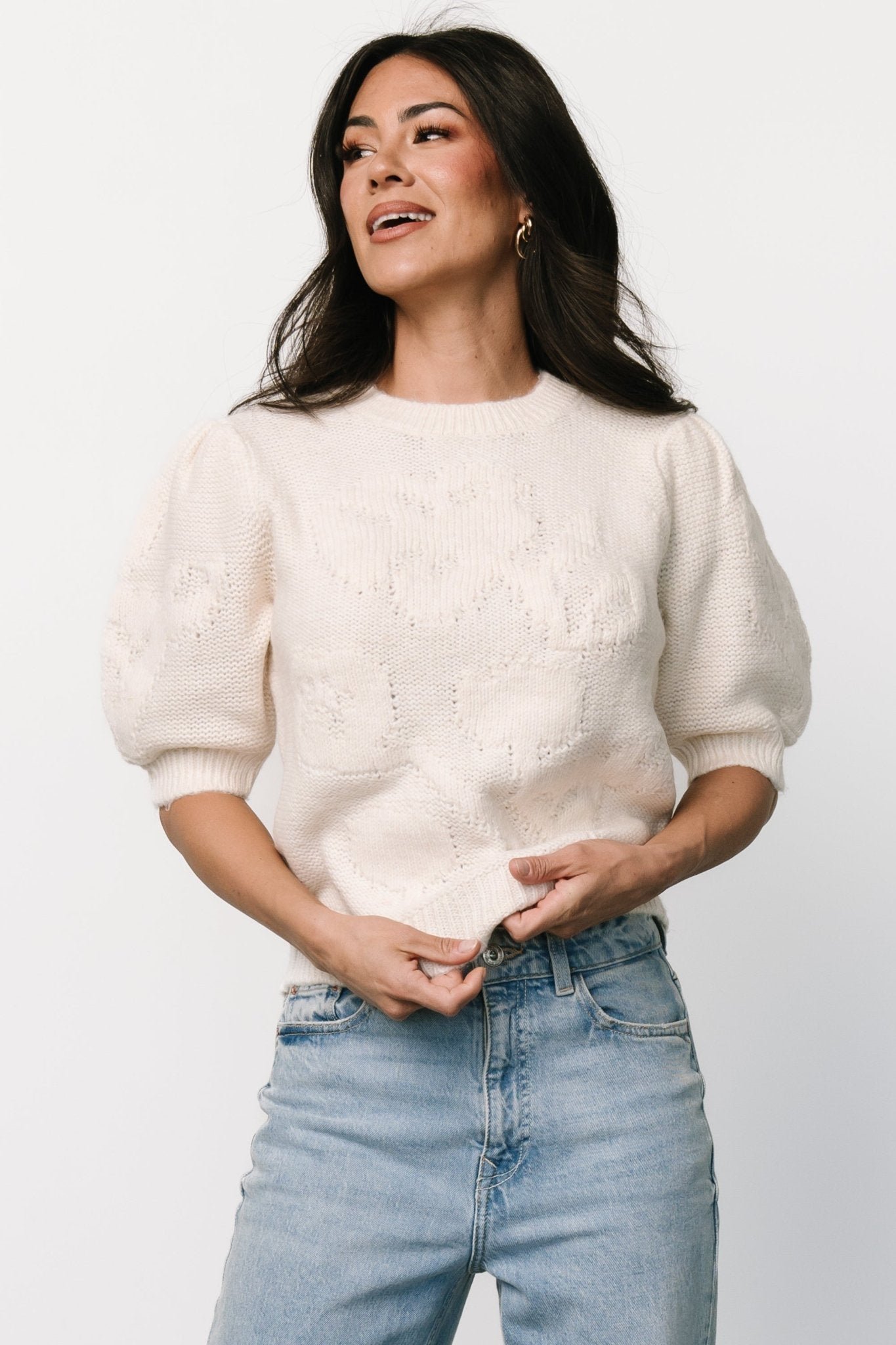 Sweater Top | Cream - Image 6