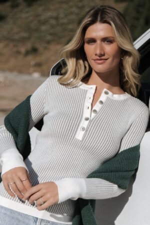 Ribbed Sweater | Gray