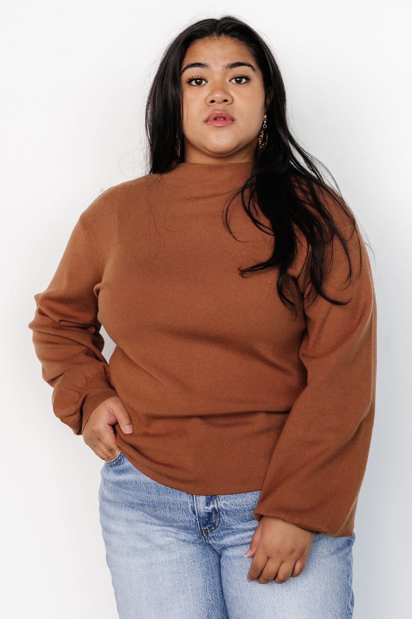 Sweater Top | Brown - Image 3
