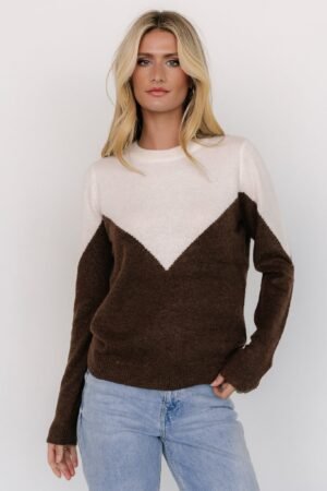 Sweater | Ivory + Brown