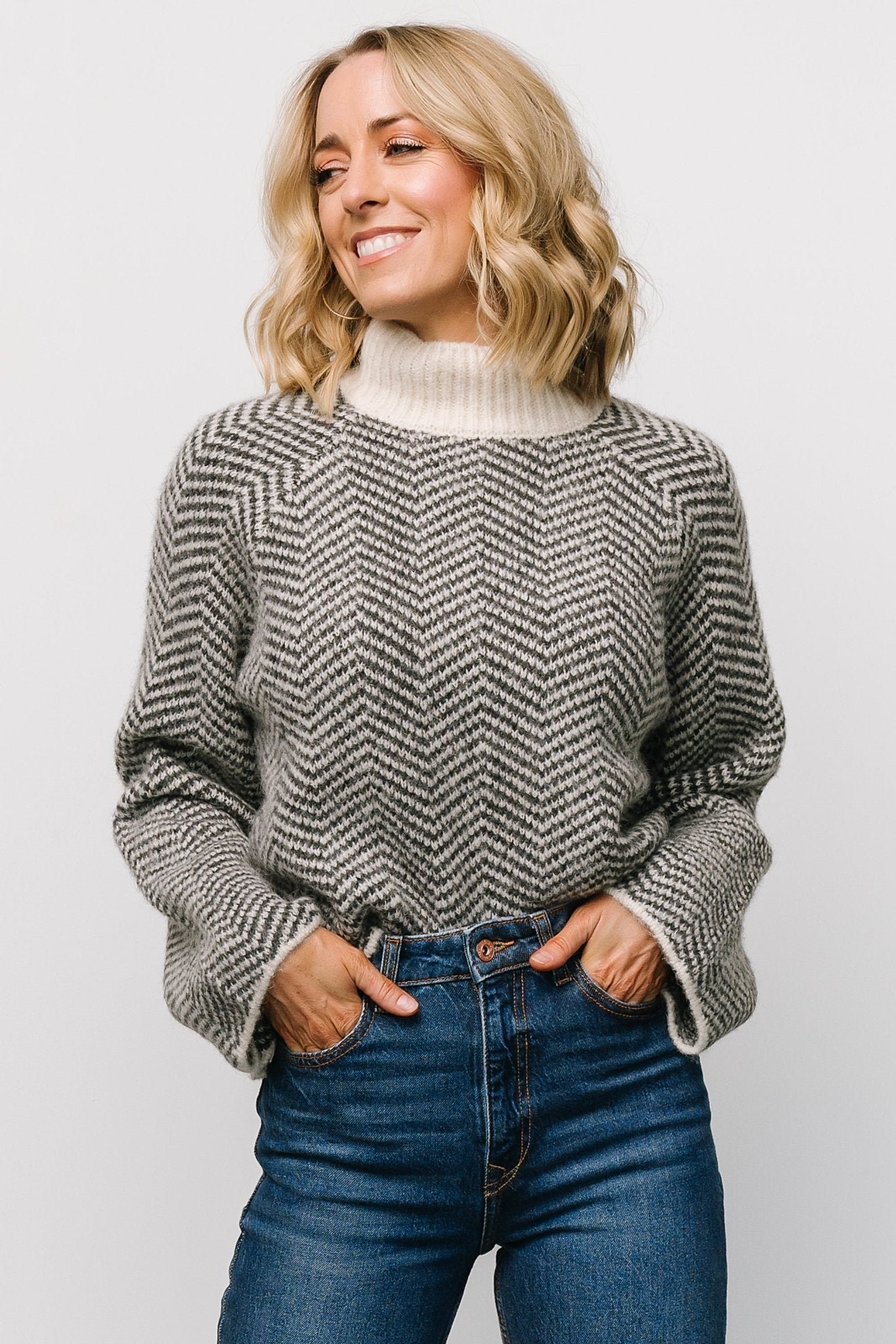 Trisha Knit Sweater | Ivory Stripe - Image 4