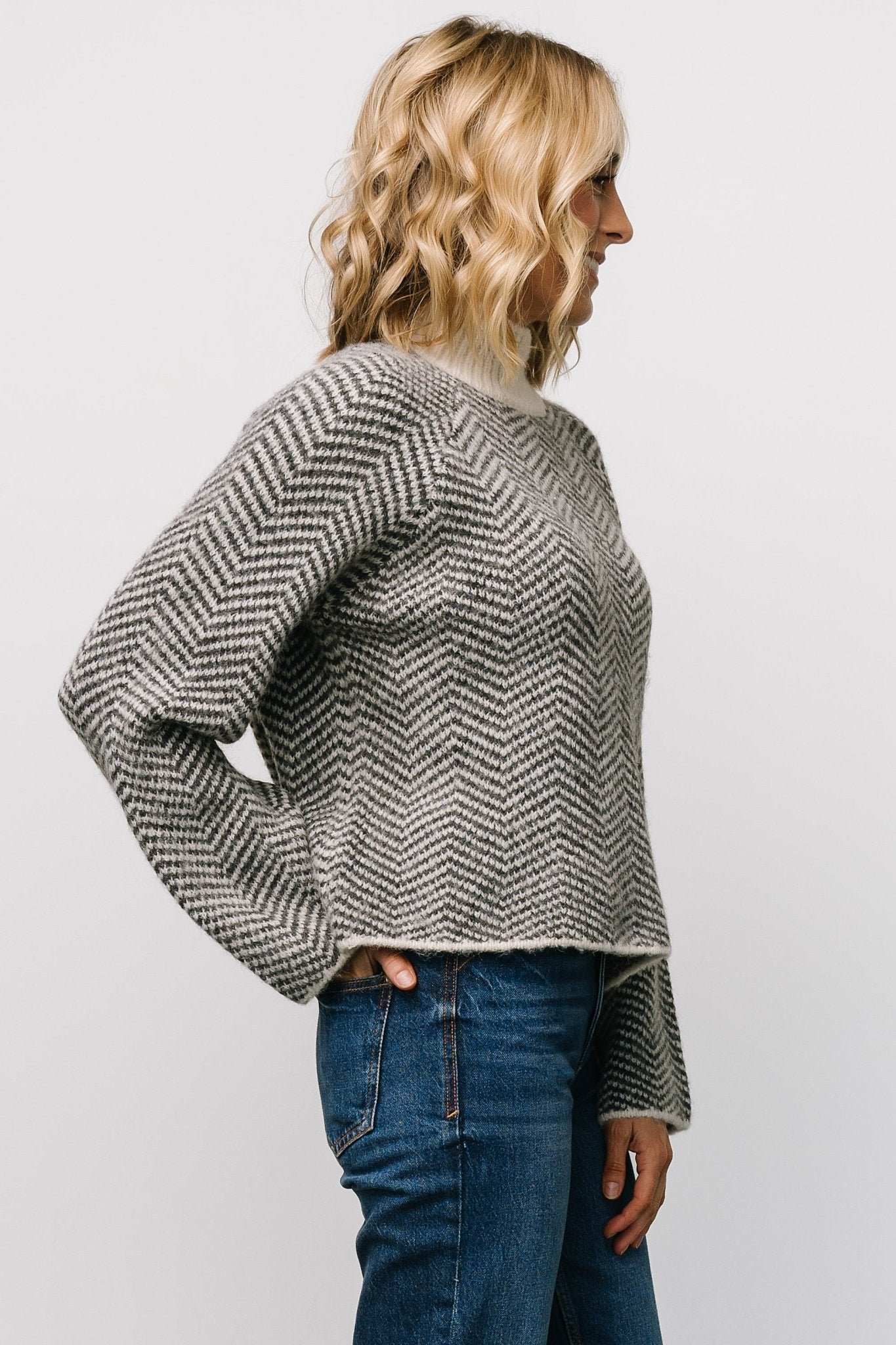 Trisha Knit Sweater | Ivory Stripe - Image 3